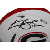 Carson Beck Autographed Georgia Bulldogs Lunar Speed Mini Helmet Beckett 47546