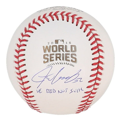 Justin Grimm Signed 2016 World Series Baseball Inscribed "We Did Not Suck" (JSA)