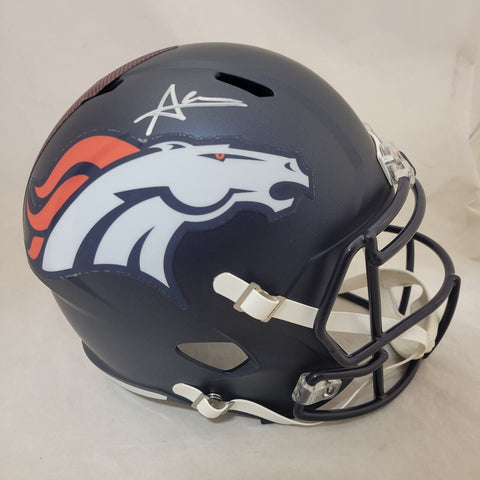 AUDRIC ESTIME SIGNED DENVER BRONCOS 2024 SPEED REPLICA HELMET BECKETT