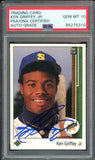 Ken Griffey Jr PSA 10 AUTO Rookie 1989 Upper Deck #1 RC On Card GEM MINT AUTO
