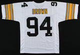 Chad Brown Signed Pittsburgh Steelers Jersey (JSA COA) 3xPro Bowl Linebackr