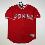 Autographed/Signed Shohei Ohtani Angels Red Majestic Jersey Fanatics COA