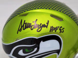 STEVE LARGENT AUTOGRAPHED SEAHAWKS FLASH MINI HELMET HOF 95 MCS 210466