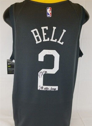 Jordan Bell 2018 Champs Signed Warriors The Town Custom Jersey / JSA