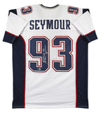 Richard Seymour Authentic Signed White Pro Style Jersey BAS Witnessed