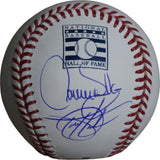 Todd Helton Larry Walker Autographed Colorado Rockies OML HOF Baseball TRI 47411