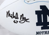 Michael Mayer Signed Notre Dame Logo Football w/Play Like a Champ-Beckett W Holo