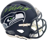 MICHAEL DICKSON AUTOGRAPHED SEAHAWKS BLUE SPEED MINI HELMET MCS HOLO 200268