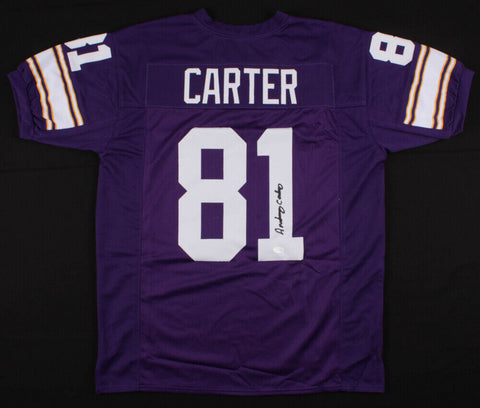 Anthony Carter Signed Vikings Jersey (JSA COA) Minnesota's 3xPro Bowl Receiver