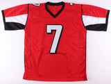 Michael Vick Signed Atlanta Falcons Red Jersey (JSA COA) 4xPro Bowl Q.B.