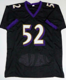 Ray Lewis Autographed Black Pro Style STAT1 Jersey - JSA W Auth *2