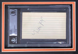 RARE Vintage Willie Mays San Francisco Giants Signed Framed 3x5 Index Card BAS