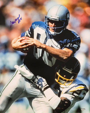 STEVE LARGENT AUTOGRAPHED 16X20 PHOTO SEATTLE SEAHAWKS "HOF 95" MCS HOLO 211089