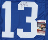 Mike Vanderjagt Signed Colts Jersey with Hand-Drawn Field Goal Sketch (JSA COA)