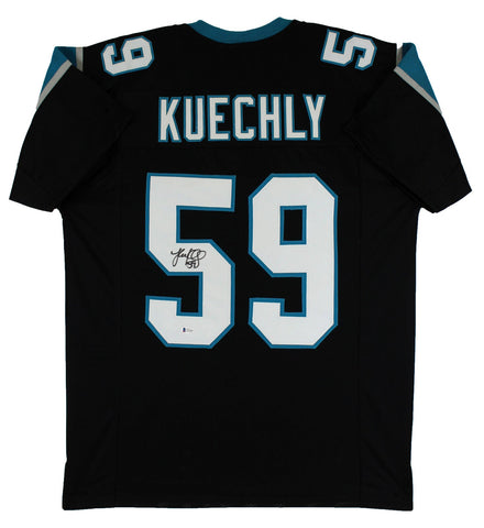 Luke Kuechly Authentic Signed Black Pro Style Jersey Autographed BAS Witnessed