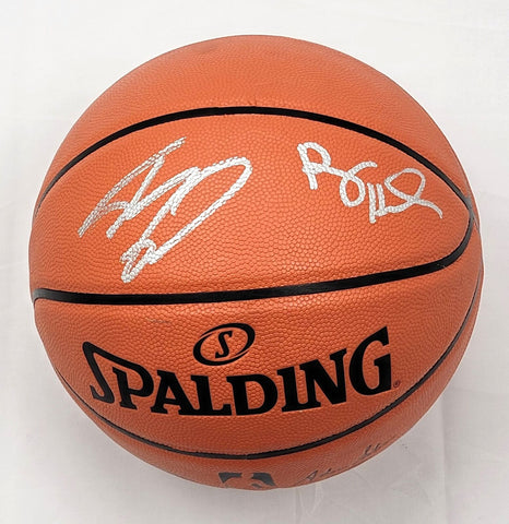 Shaquille O'Neal & Anfernee Penny Hardaway Signed Magic Replica Basketball BAS