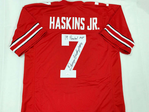 Dwayne Haskins Signed Ohio State Buckeyes Custom Jersey W/ 19 Rose Bowl MVP JSA