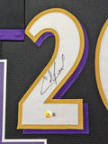 FRAMED BALTIMORE RAVENS ED REED AUTOGRAPHED SIGNED JERSEY BAS HOLO