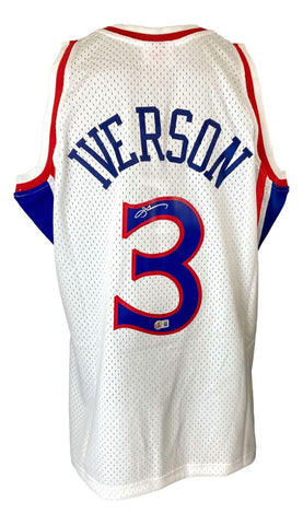 Allen Iverson Signed Philadelphia 76ers 96/97 White M&N HWC Swingman Jersey BAS