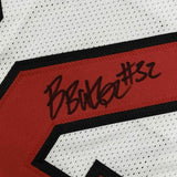 FRAMED Autographed/Signed BUDDA BAKER 33x42 Arizona White Jersey Beckett BAS COA