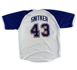 Brian Snitker Signed Atlanta Custom TB White 1970s Jersey w/Chop On!