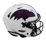 Ed and Ray Signed Baltimore Ravens Speed Flex Authentic Lunar NFL Helmet