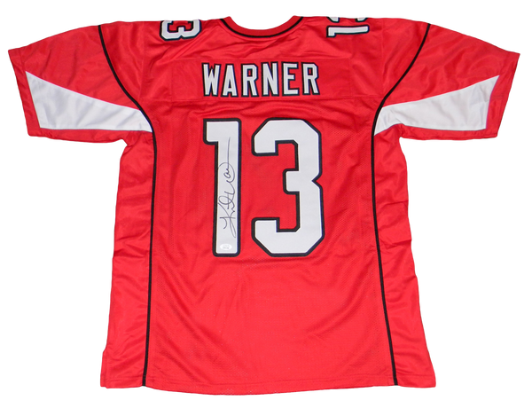 KURT WARNER AUTOGRAPHED SIGNED ARIZONA CARDINALS #13 RED JERSEY JSA