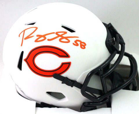 Roquan Smith Autographed Chicago Bears Lunar Speed Mini Helmet- Beckett W *Oran