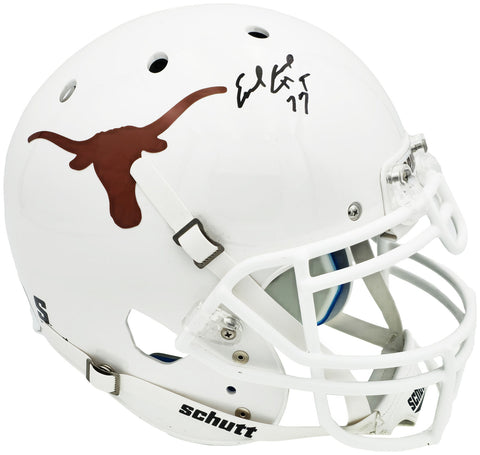 EARL CAMPBELL AUTOGRAPHED TEXAS WHITE SCHUTT FULL SIZE HELMET HT 77 JSA 228064