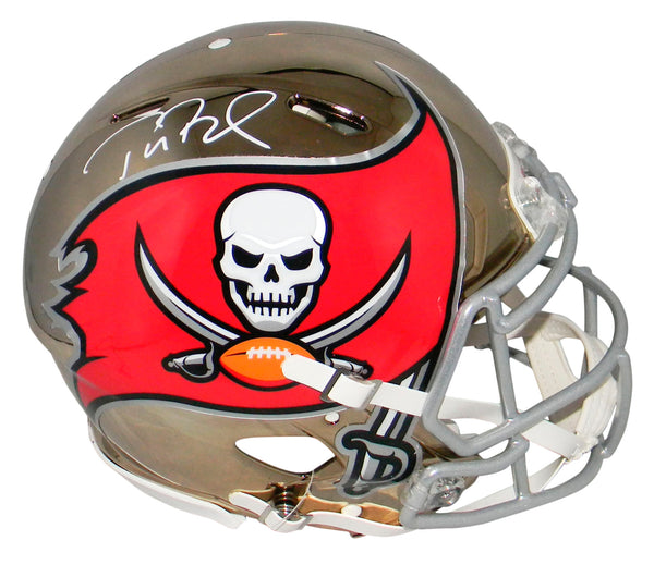 TOM BRADY SIGNED TAMPA BAY BUCCANEERS CHROME AUTHENTIC SPEED HELMET FANATICS