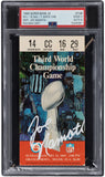 Jets Joe Namath Signed Super Bowl III Ticket Stub Graded 2 Auto 8 PSA Slabbed