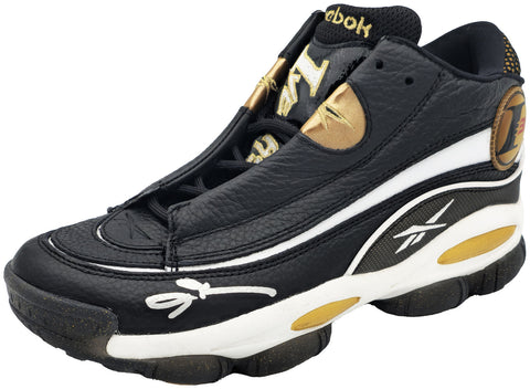 ALLEN IVERSON AUTOGRAPHED BLACK REEBOK THE ANSWER SHOE 76ERS 9 BECKETT 233331