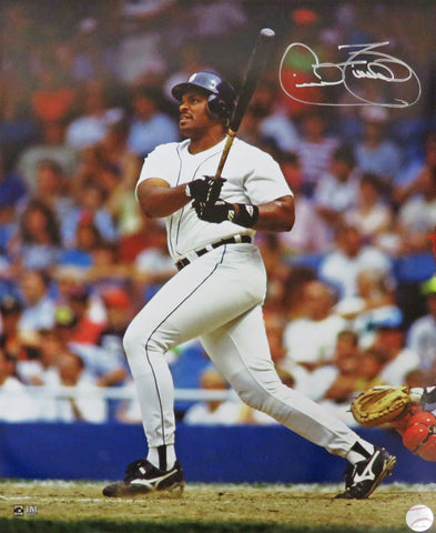 Cecil Fielder Signed Detroit Tigers Swinging Action 16x20 Photo - (SCHWARTZ COA)