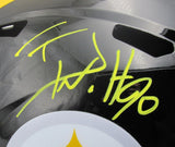 T.J. Watt Signed/Auto Black Full Size Replica Helmet Steelers Beckett 189651