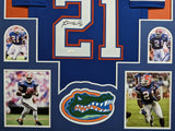 FRAMED FLORIDA GATORS FRED TAYLOR AUTOGRAPHED SIGNED JERSEY JSA COA