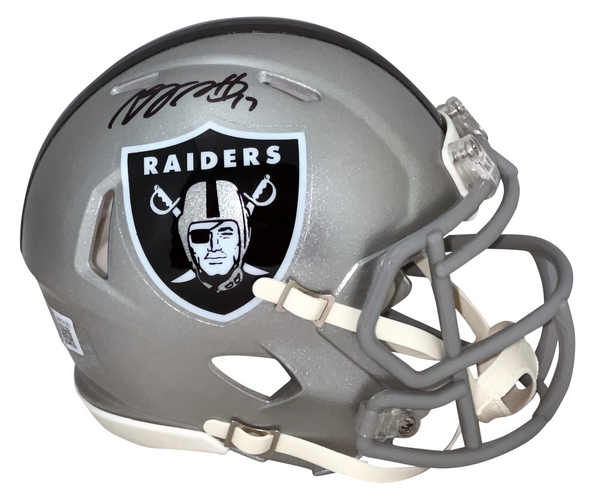 DAVANTE ADAMS SIGNED AUTOGRAPHED LAS VEGAS RAIDERS FLASH MINI HELMET BECKETT