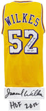 Jamaal Wilkes Signed Gold Custom Basketball Jersey w/HOF 2012 - (SCHWARTZ COA)
