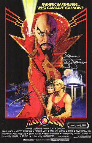 Sam J. Jones Signed Flash Gordon 11x17 Movie Poster - (SCHWARTZ COA)