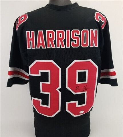 Malik Harrison Signed Ohio State Buckeyes Jersey (TSE COA) Ravens Linebacker