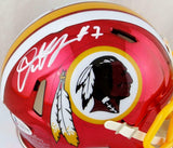 Dwayne Haskins Autographed Redskins Chrome Mini Helmet- Beckett Auth *White