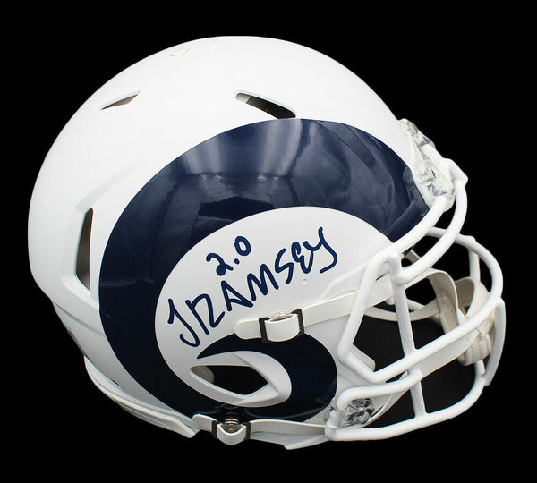 Jalen Ramsey Signed Los Angeles Rams Speed Authentic White Matte NFL Helmet