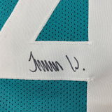 Autographed/Signed Travon Walker Jacksonville Teal Football Jersey Beckett COA