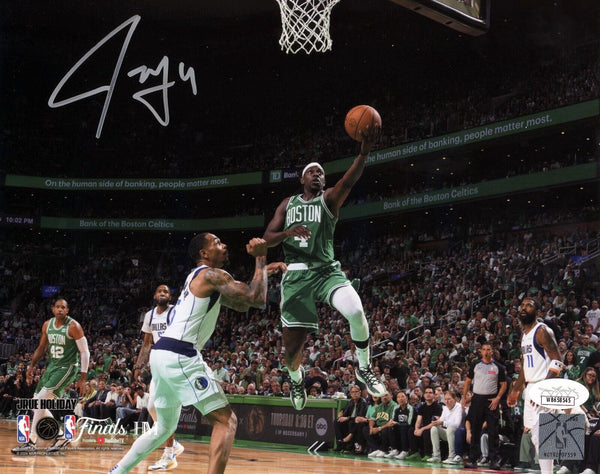 Jrue Holiday Boston Celtics Signed NBA Finals Layup 8x10 Photo JSA