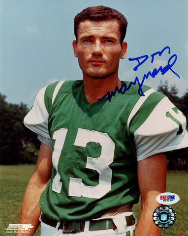 Don Maynard Autographed/Signed New York Jets 8x10 Photo PSA 48545