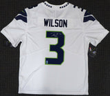 SEAHAWKS RUSSELL WILSON AUTOGRAPHED WHITE NIKE TWILL JERSEY XL RW HOLO 159118