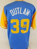 Kevin Kiermaier Signed Tampa Bay Rays (Players Weekend)'Outlaw' Jersey (JSA COA)