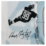 Wayne Gretzky / Grant Fuhr Autographed "Aerial Assault" 16" x 20" Photo UDA LE