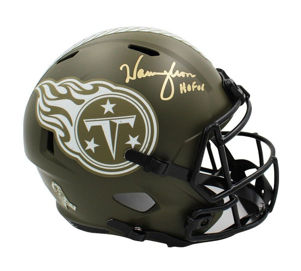 Warren Moon Signed Tennessee Titans Speed Full Size STS NFL Helmet - HOF 06