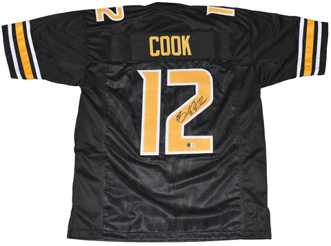 BRADY COOK SIGNED AUTOGRAPHED MISSOURI TIGERS #12 BLACK JERSEY BECKETT