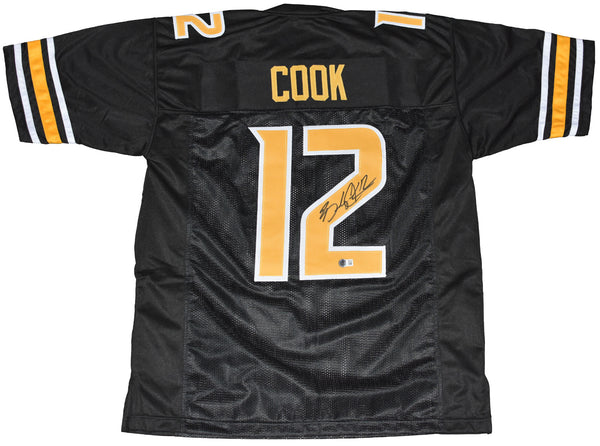 BRADY COOK SIGNED AUTOGRAPHED MISSOURI TIGERS #12 BLACK JERSEY BECKETT